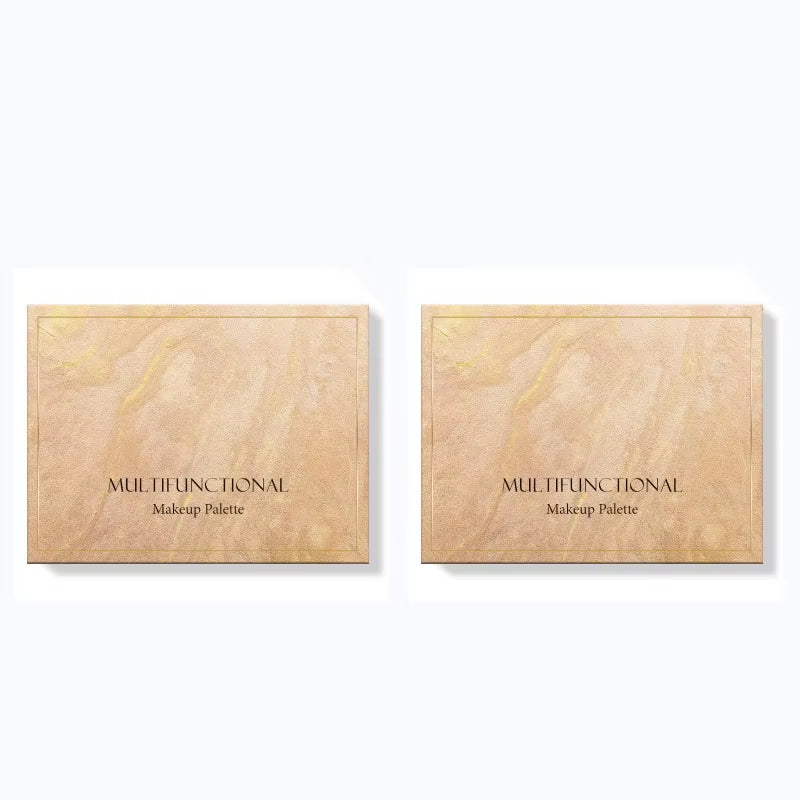 All-In-One Makeup Palette with Eye Shadow, Contouring, Blush, Highlighter, and Eyelid Brightening in One; Versatile Makeup