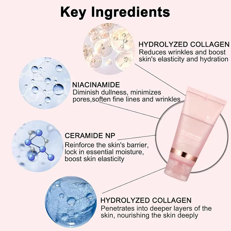 Glass Skin Collagen Mask (Kim Hee-Sun'S Choice) - Intense Firming + Radiance Revival | Hydrolyzed Collagen Peptide K-Beauty