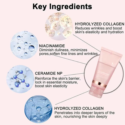 Glass Skin Collagen Mask (Kim Hee-Sun'S Choice) - Intense Firming + Radiance Revival | Hydrolyzed Collagen Peptide K-Beauty