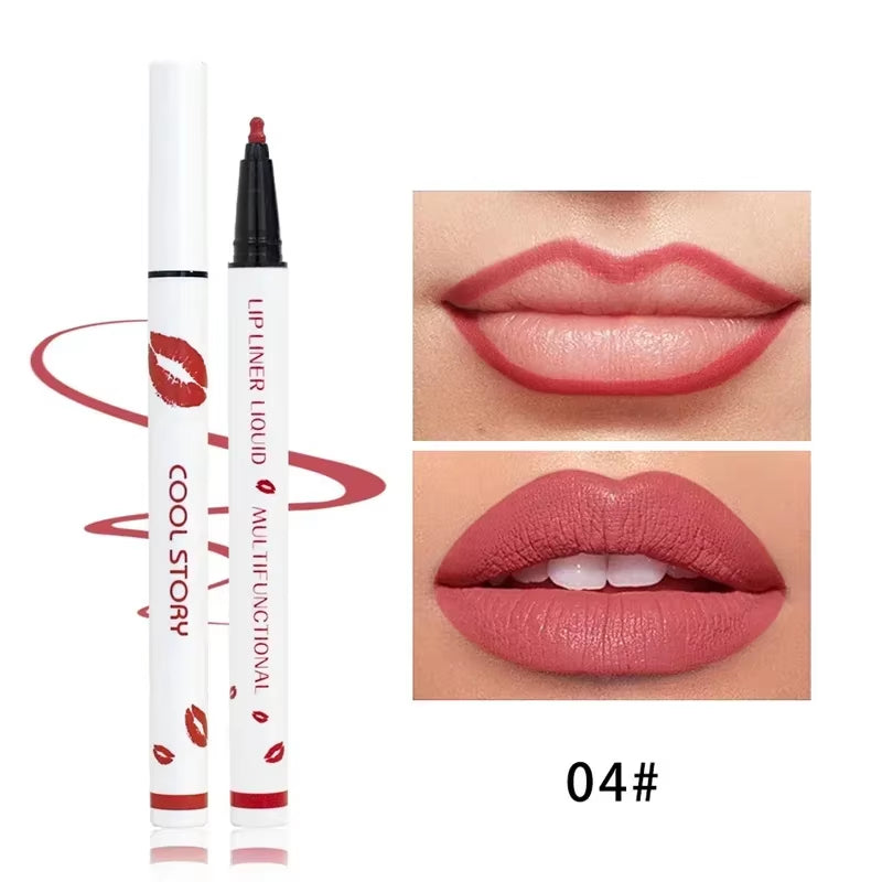 Matte Liquid Lip Liner Pencil - Long-Lasting, Quick-Drying, Smudge-Proof Lipstick for Effortless Beauty