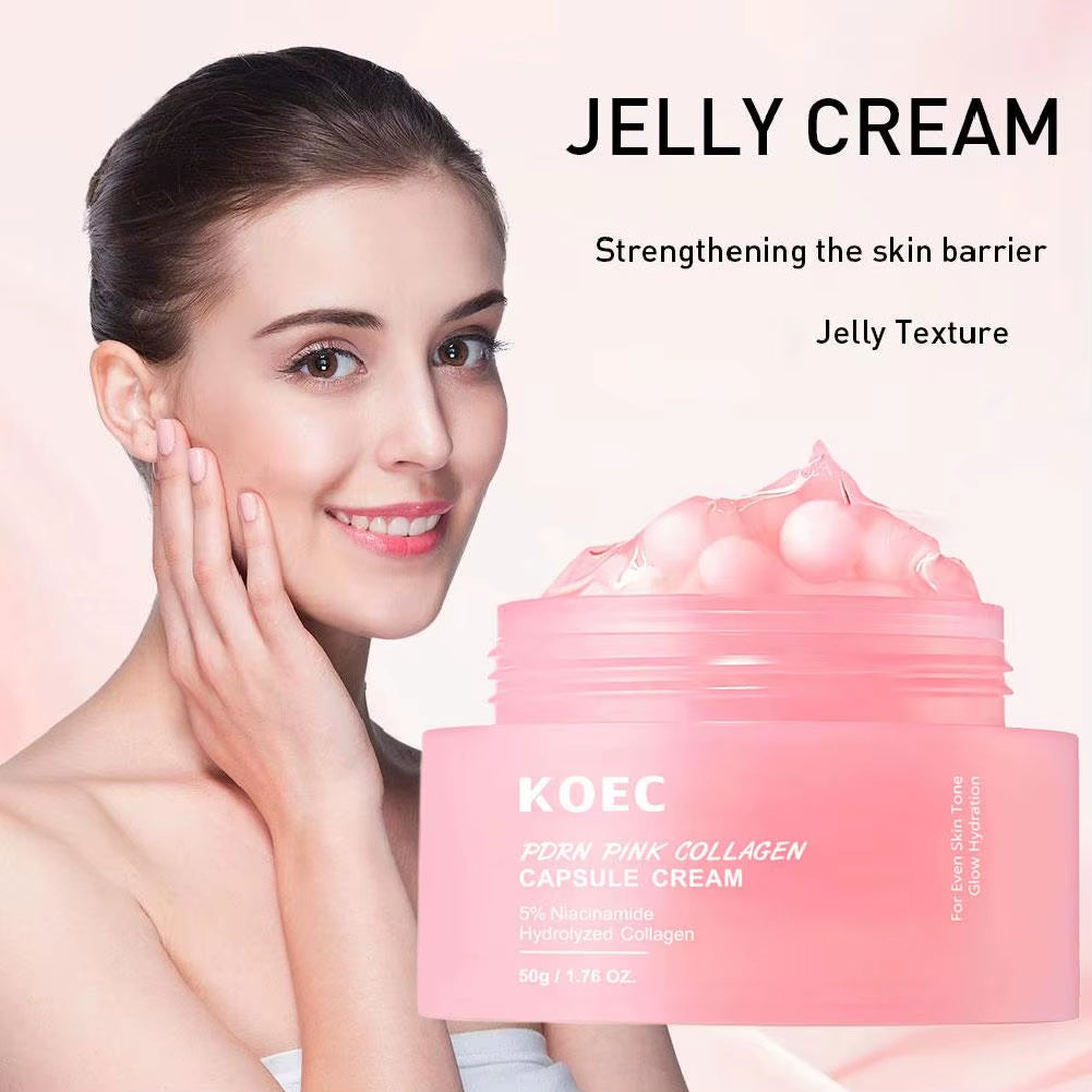 5% Niacinamide Hydrolyzed Collagen Deep Hydrating Jelly Cream Moisturizer Plump Moisturizing and Nourishing Skin Care Cream