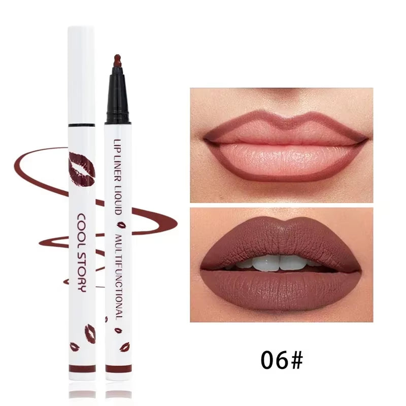 Matte Liquid Lip Liner Pencil - Long-Lasting, Quick-Drying, Smudge-Proof Lipstick for Effortless Beauty