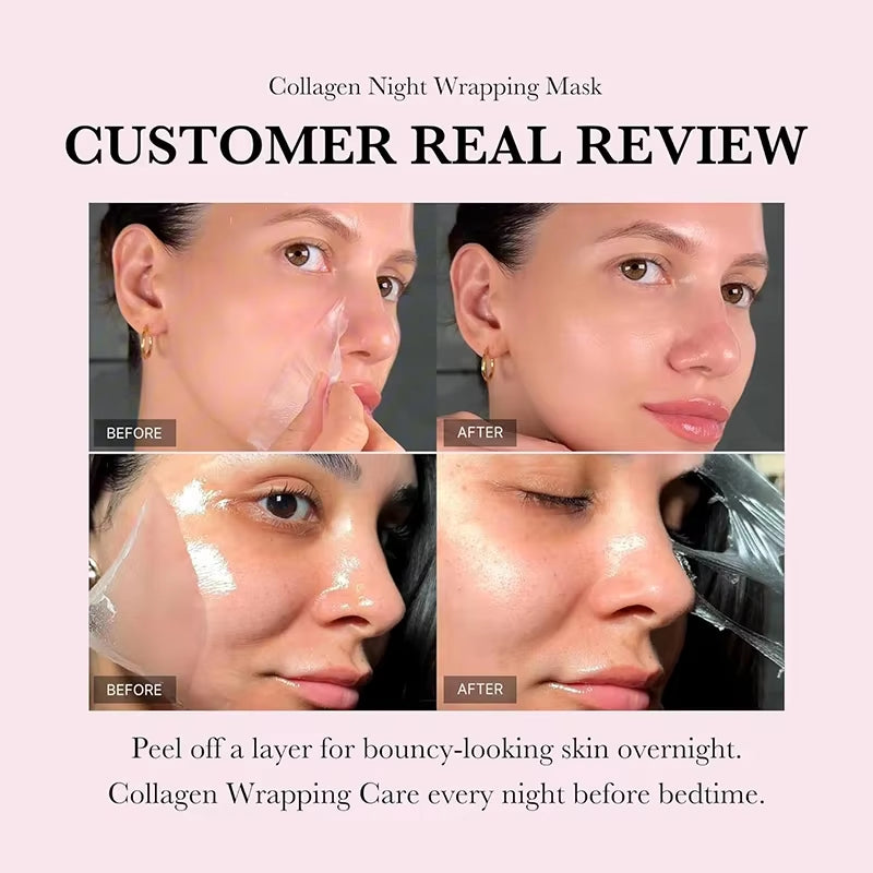 Glass Skin Collagen Mask (Kim Hee-Sun'S Choice) - Intense Firming + Radiance Revival | Hydrolyzed Collagen Peptide K-Beauty