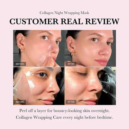 Glass Skin Collagen Mask (Kim Hee-Sun'S Choice) - Intense Firming + Radiance Revival | Hydrolyzed Collagen Peptide K-Beauty