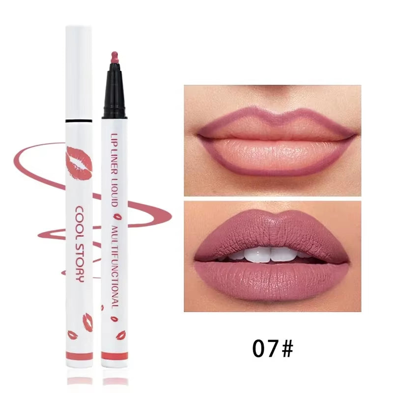 Matte Liquid Lip Liner Pencil - Long-Lasting, Quick-Drying, Smudge-Proof Lipstick for Effortless Beauty