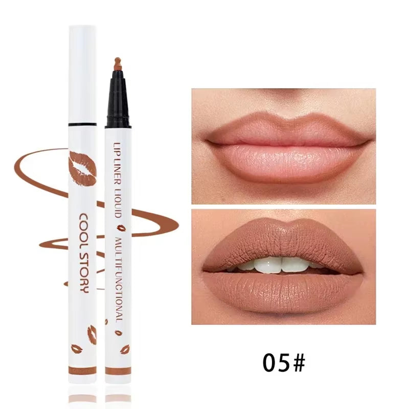 Matte Liquid Lip Liner Pencil - Long-Lasting, Quick-Drying, Smudge-Proof Lipstick for Effortless Beauty